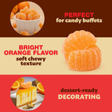 Orange Slices Jelly Candy | 1-Pound Bag | Old Fashioned Citrus Fruit Slices | Dye Free Candy | Naturally Flavored | Vegan Soft Treat for Buffets