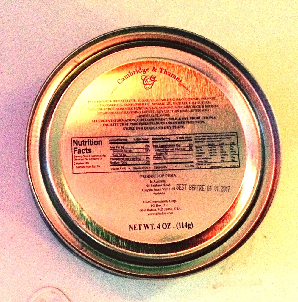 Cambridge and Thames Danish Butter Style Butter Cookies - 4 Oz. Mini Tin - 2 Pack