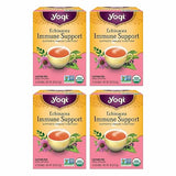 Yogi Tea Echinacea Immune Support Tea - 16 Tea Bags per Pack (4 Packs) - Organic Immunity Support Tea - Includes Peppermint Leaf, Lemongrass, Cinnamon