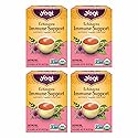 Yogi Tea Echinacea Immune Support Tea - 16 Tea Bags per Pack (4 Packs) - Organic Immunity Support Tea - Includes Peppermint Leaf, Lemongrass, Cinnamon
