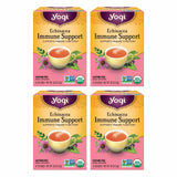 Yogi Tea Echinacea Immune Support Tea - 16 Tea Bags per Pack (4 Packs) - Organic Immunity Support Tea - Includes Peppermint Leaf, Lemongrass, Cinnamon