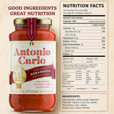 NEW! Antonio Carlo Authentic Italian (3 Generations) Handmade Gourmet Marinara Sauce - FRESH, No Preservatives, Vegan Marinara Spaghetti & Pasta Sauce