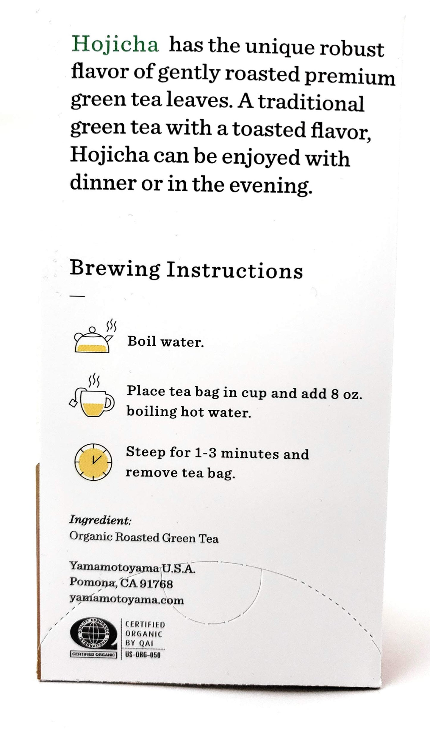 Yamamotoyama Organic Hojicha Premium Green Tea (2 Pack, Total of 2.4oz)