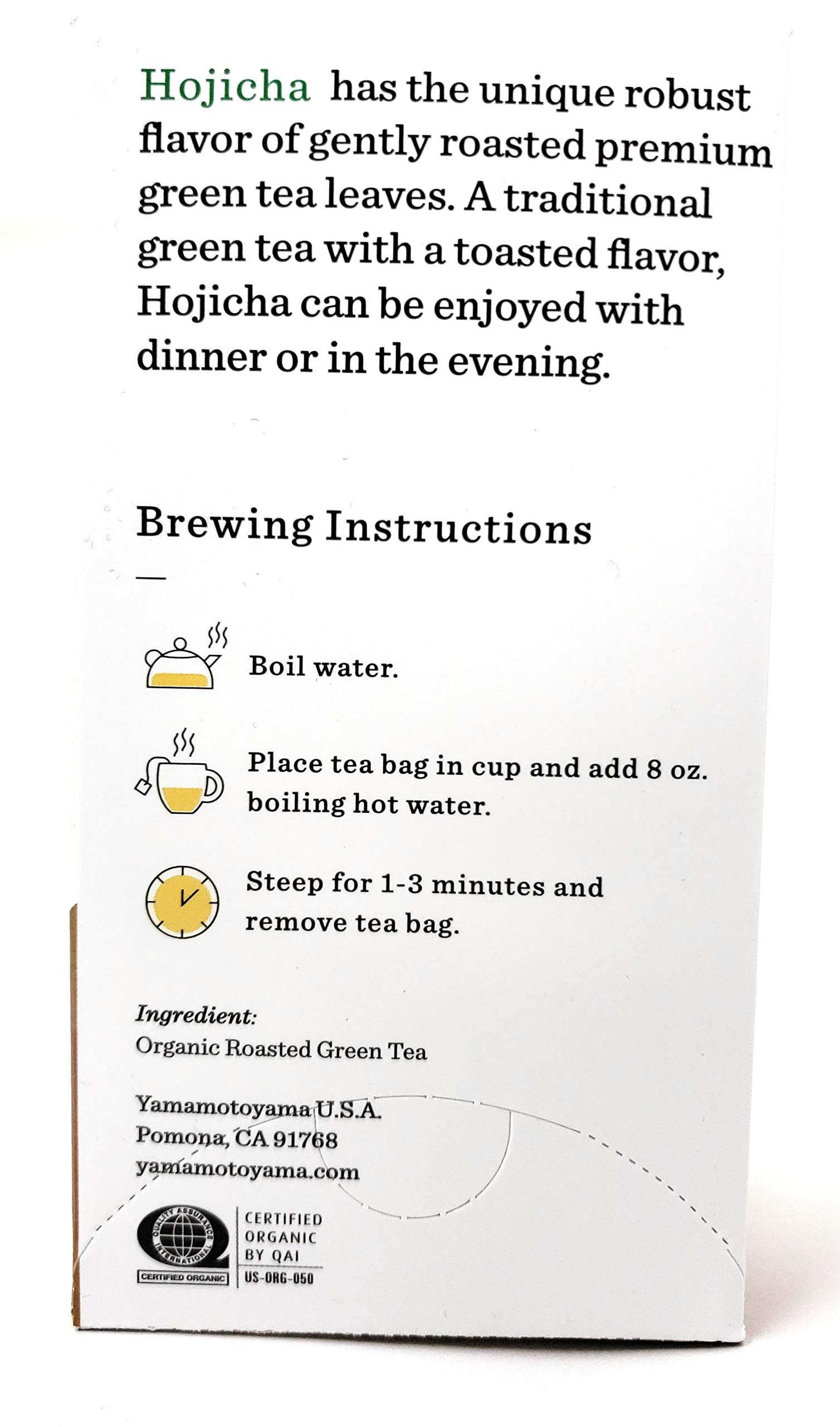 Yamamotoyama Organic Hojicha Premium Green Tea (2 Pack, Total of 2.4oz)