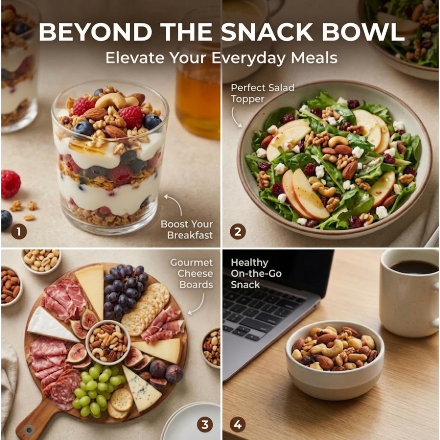 Jaybee’s Unsalted Mixed Nuts | 32 oz | Gourmet Roasted Deluxe Nut Mix with Cashews, Almonds, Pecans, Hazelnuts, Brazil Nuts (No Peanuts) | Keto, Vegan