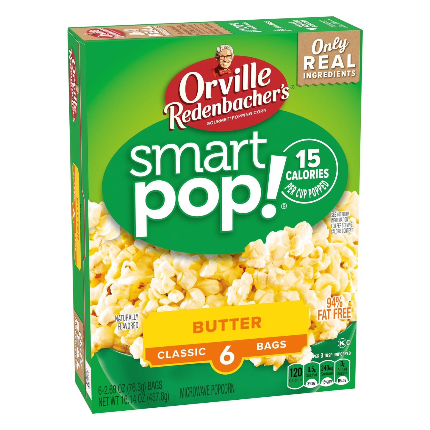 Orville Redenbacher's Smart Pop Butter Microwave Popcorn, 2.9 Ounce (Pack of 6)