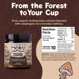 Melting Forest Mushroom Coffee, with 7 Functional Mushrooms, Cacao, Rhodiola, L-Theanine, Reishi & Lion's Mane, Stress Relieving, Focus, Cognitive