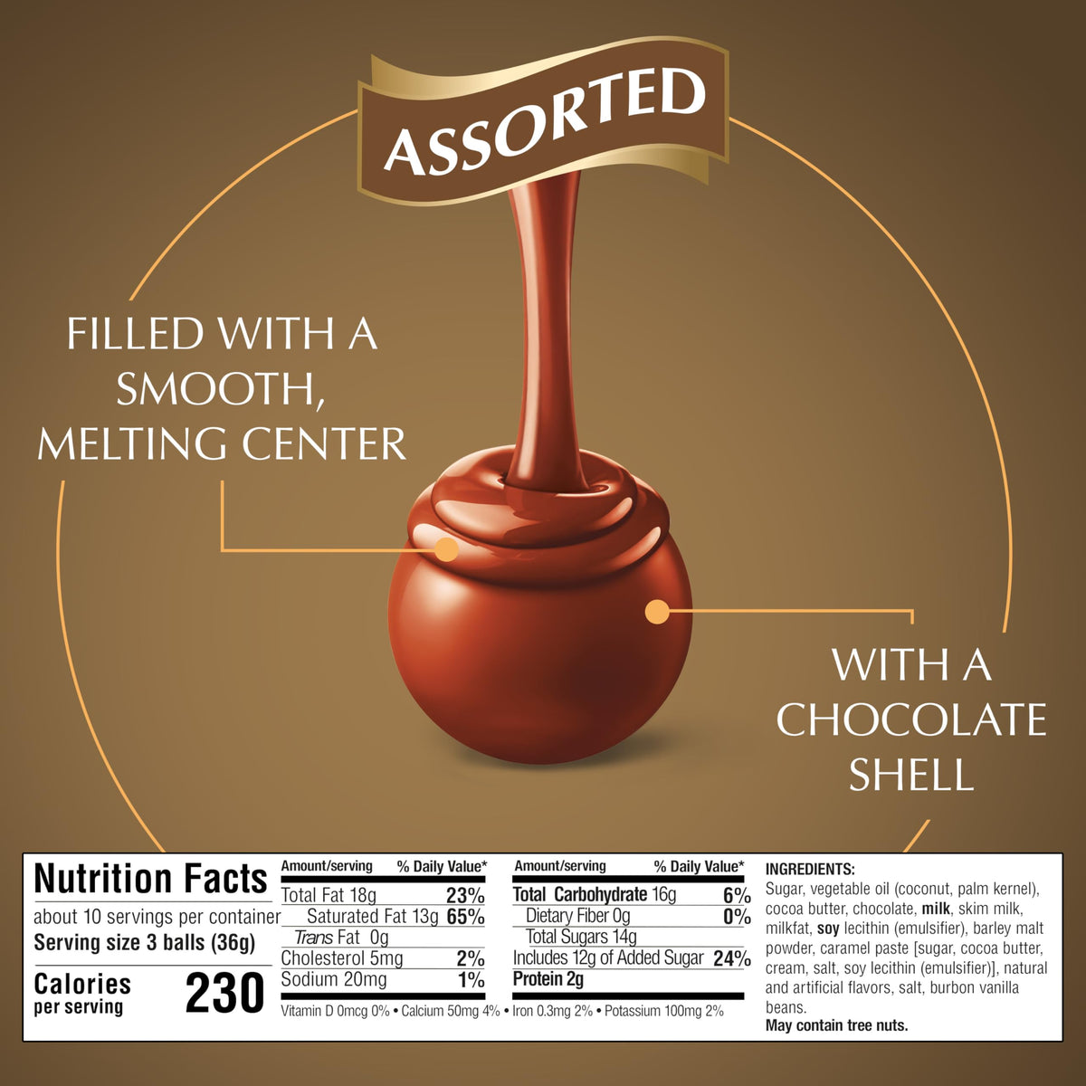 Lindt LINDOR Assorted Chocolate Candy Truffles, Chocolate with Smooth, Melting Truffle Center, 12.7 oz. Bag (Pack of 2)