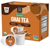 FGO Organic Chai Black Tea K-Cup Pods for Keurig, 24 Count (Pack of 1), Premium Black Tea with Chai Spice is USDA Organic, Non-GMO, & Recyclable
