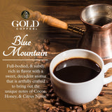 Gold Coffee Co. Blue Mountain Premium Blend - Medium Roast, Whole Bean 100% Arabica Coffee - Notes of Cocoa, Sweet Honey, Citrus 1 lb.