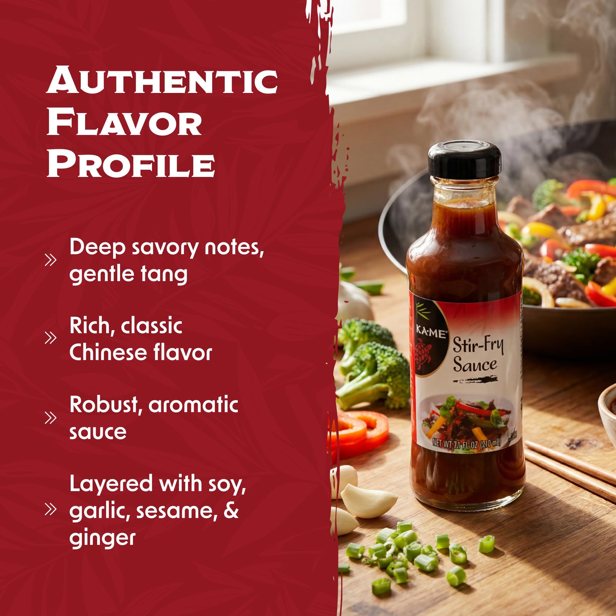 KA-ME Stir-Fry Sauce, Authentic Chinese Flavors & Ingredients, All-in-One Sauce for Chinese Stir-Fry - 7.1 fl oz (Pack of 2)