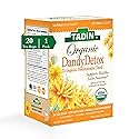 Tadin Organic Dandy Detox Tea with Dandelion Root for Liver Support, Caffeine Free Herbal Tea, 20 Tea Bags Per Box, Pack of 1