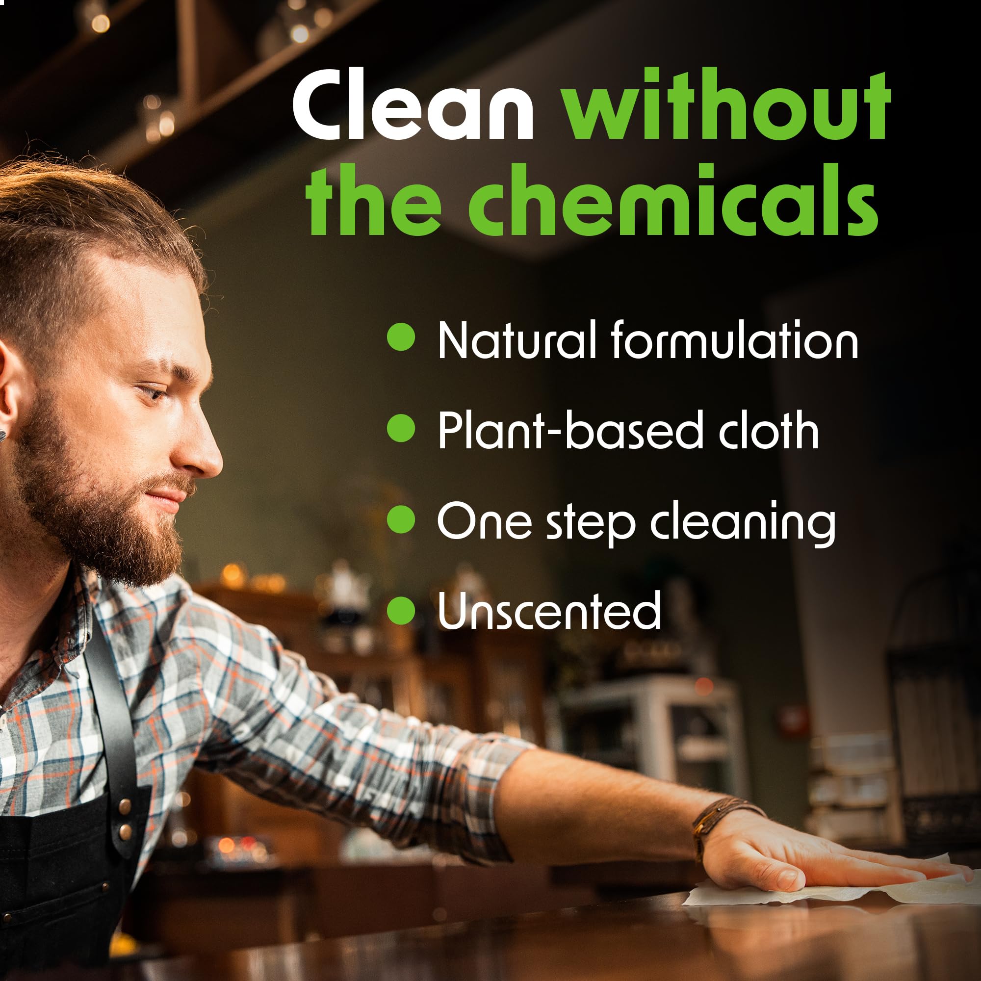 Wipex Table Bussers - Multi Surface Cleaner Natural Cleaning Wipes - Cleaning Vinegar Plant Based Wipe to Clean Restaurant Tables, Counters