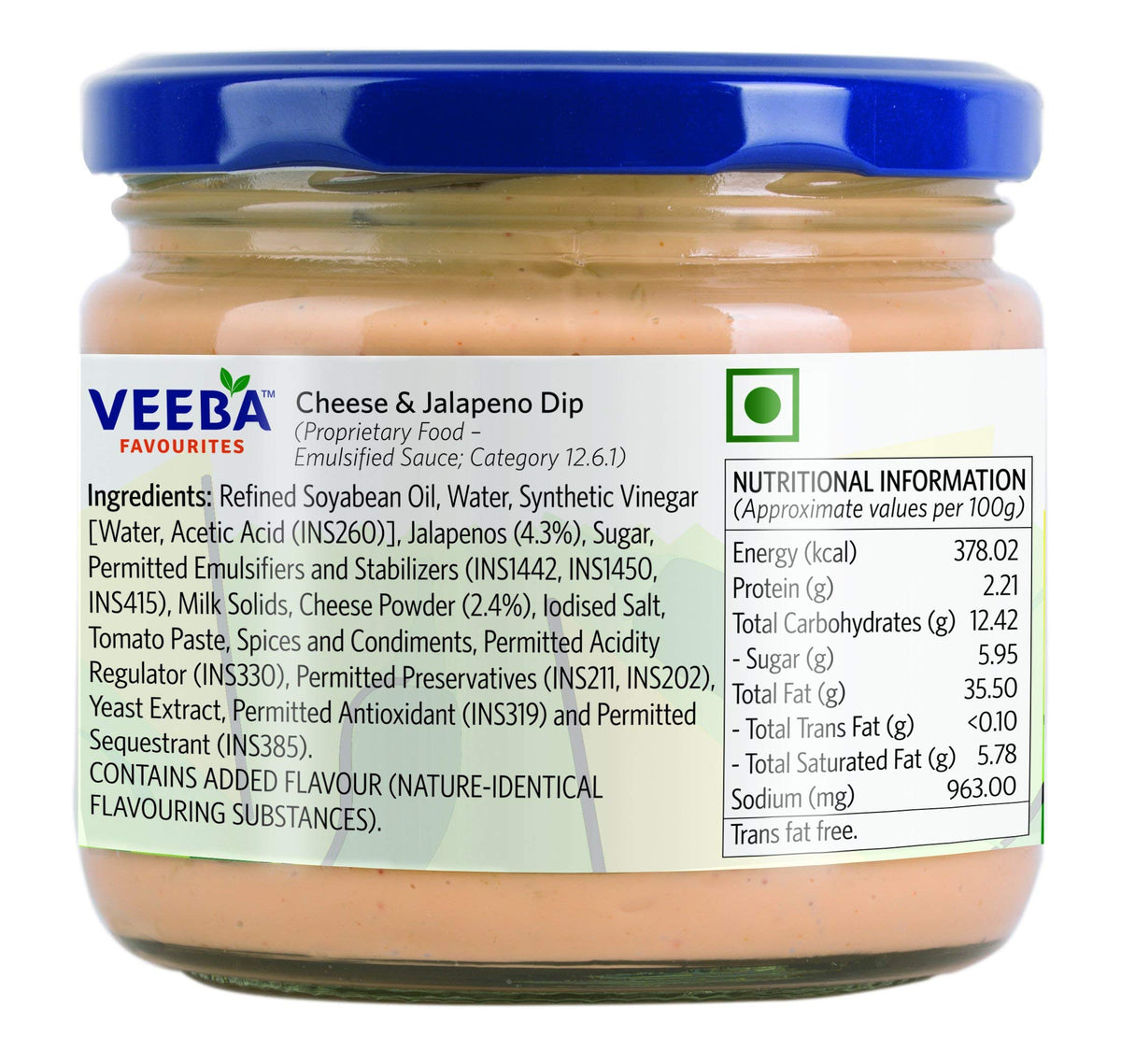 Veeba Cheese and Jalapeno Dip, 300g