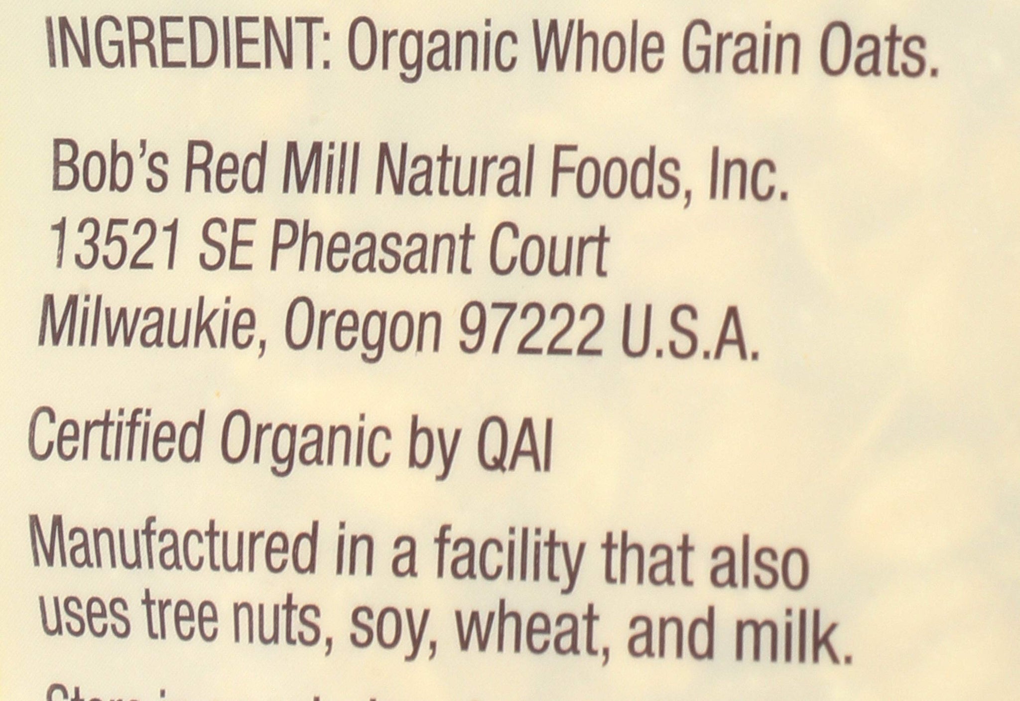 Bob's Red Mill Organic Old Fashioned Rolled Oats, 16oz (Pack of 1) - Organic, Non GMO, Whole Grain, Vegan, Kosher