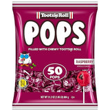 Tootsie Pops Single Flavor Bag - Raspberry Flavored Lollipops with Chocolatey Center - Individually Wrapped Hard Candy - Purple Candy - Peanut Free