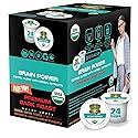 SOLLO Brain Power Dark Coffee Pods MCT & Essential nutrition, Nootropic Brain Booster, For Memory & Focus Compatible with 2.0 K-Cup Keurig Brewers, 24