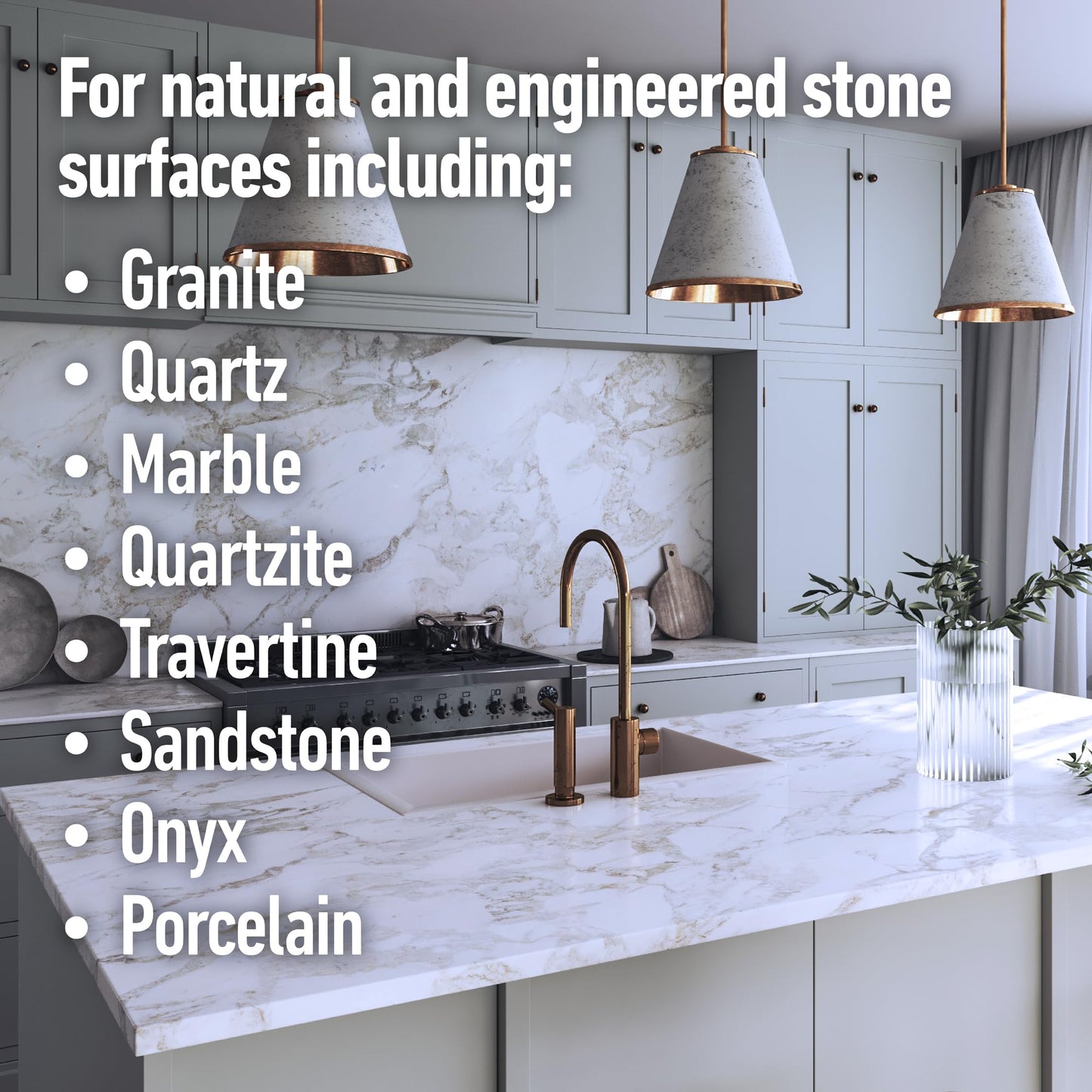 Miracle Sealants Clean Shine & Protect Spray for Granite, Stone, Quartz, Shine & Protect, 24 oz