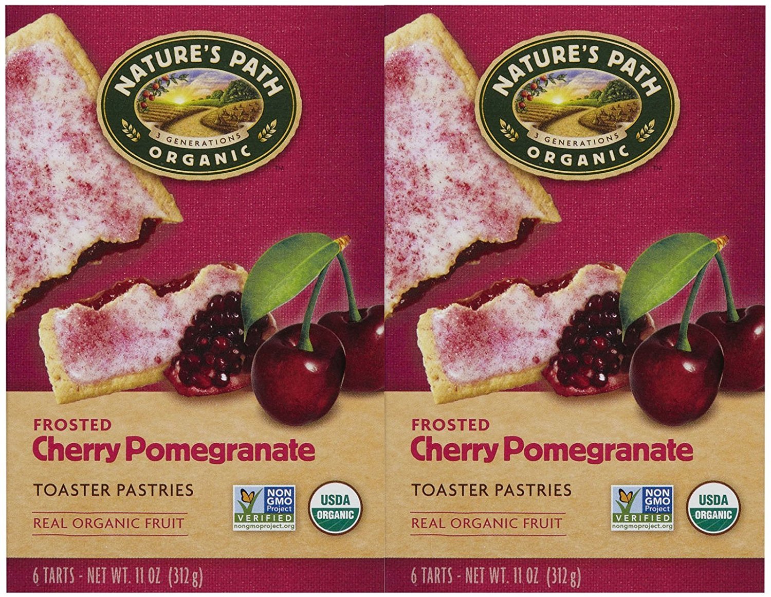 Nature's Path Frosted Toaster Pastry - Cherry Pomegranate - 11 oz - 6 ct - 2 pk