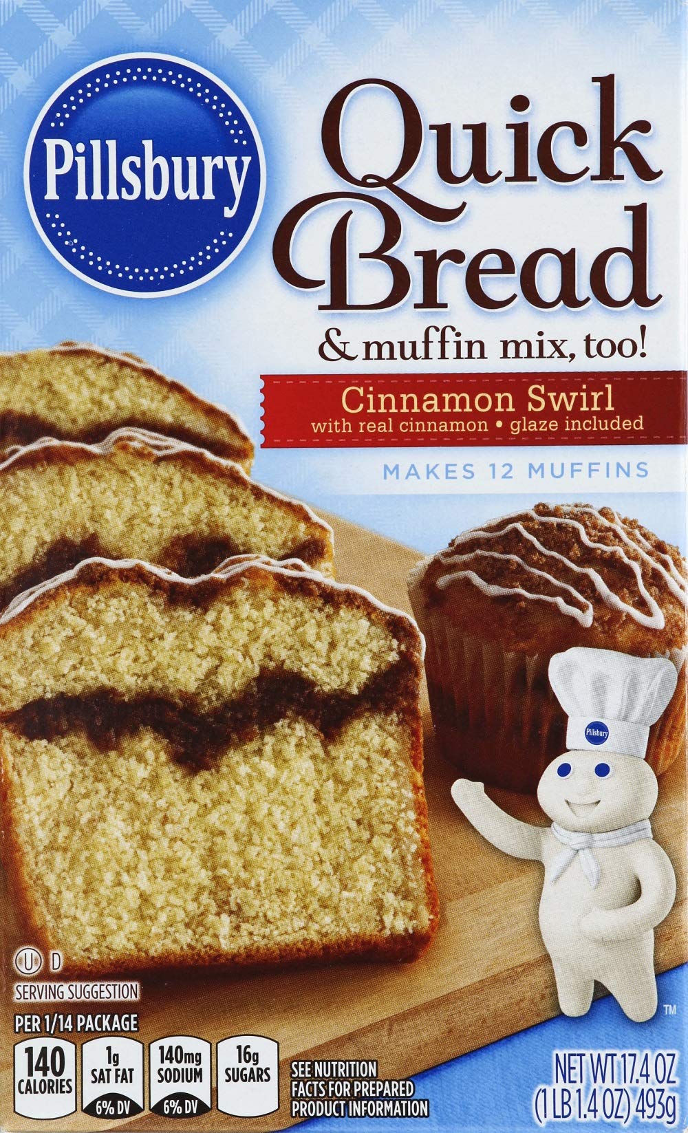 Pillsbury Cinnamon Swirl Quick Bread, 17.4 Ounce