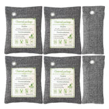 Activated Charcoal Odor Absorber (4x200g Large + 2x75g Small), Bamboo Charcoal Air Purifying Bag, Odor Deodorizer and Eliminator for Cars