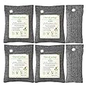 Activated Charcoal Odor Absorber (4x200g Large + 2x75g Small), Bamboo Charcoal Air Purifying Bag, Odor Deodorizer and Eliminator for Cars