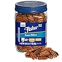 Fisher Chef's Naturals Pecan Halves 23 oz 100% Resealable Jar, Unsalted Raw Nuts for Cooking, Baking & Snacking, Healthy Snacks for Adults, Vegan