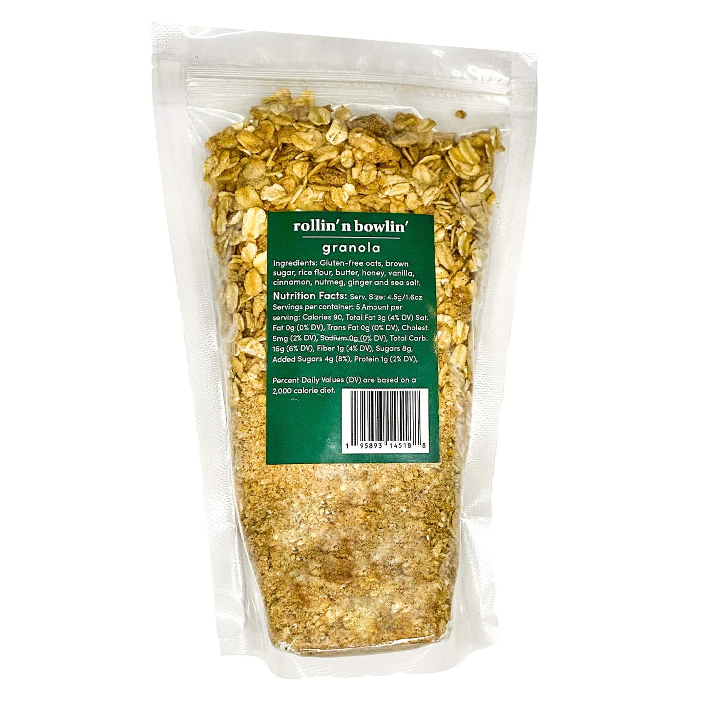 Premium Gluten-Free Granola Made by the Waldo Way Farm (8 oz) - All Natural Ingredients - Releasable Bag - Healthy Topping for Yogurt, Breakfast