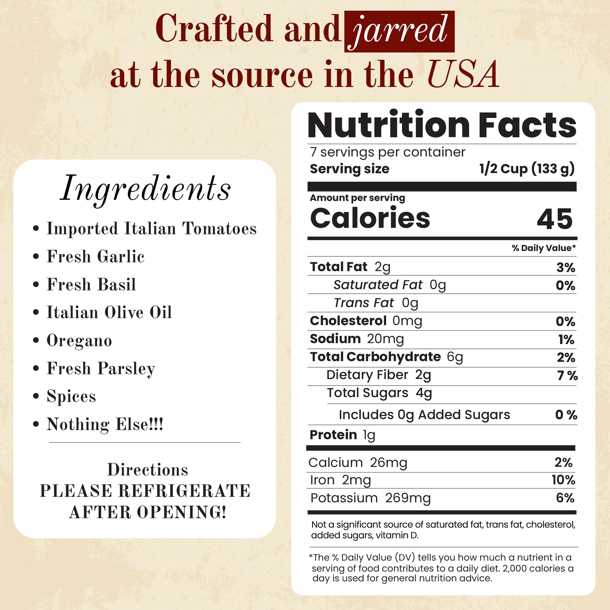 Michael's of Brooklyn Low Sodium Marinara Sauce, 32oz Jar (Pack of 2) - Non-GMO, Gluten Free Italian Pasta Sauce - With Italian Tomatoes, Garlic