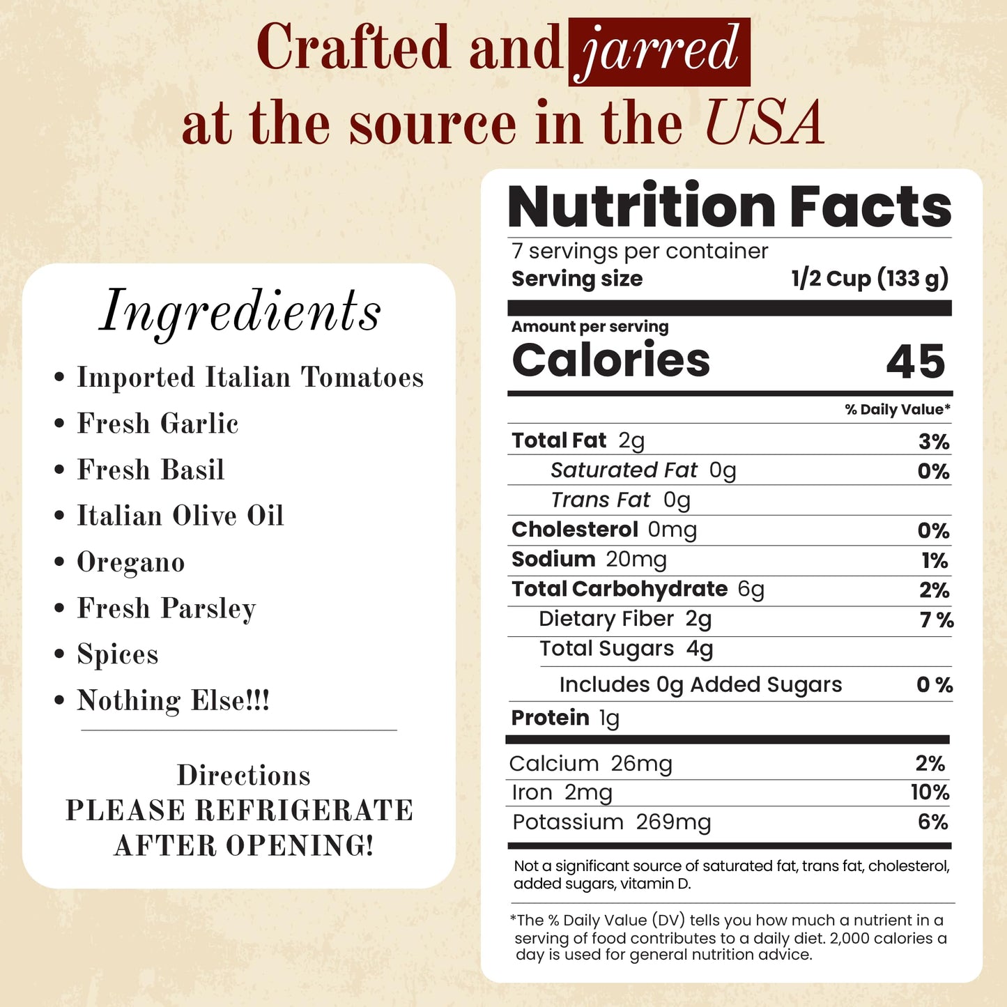 Michael's of Brooklyn Low Sodium Marinara Sauce, 32oz Jar (Pack of 2) - Non-GMO, Gluten Free Italian Pasta Sauce - With Italian Tomatoes, Garlic