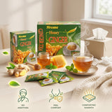 Nirwana Honey Ginger Herbal Tea - Caffeine-Free Ginger Tea Bags with Honey Flavor, Smooth Herbal Infusion, Warm & Aromatic Tea (20 Sachets)