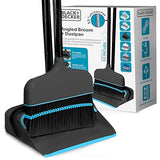 BLACK+DECKER Butler Broom & Dustpan Set - Short Handle, Stand-Up Design - Lightweight, Space-Saving Combo for Kitchen, Living Room, Bathroom, Lobby