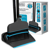 BLACK+DECKER Butler Broom & Dustpan Set - Short Handle, Stand-Up Design - Lightweight, Space-Saving Combo for Kitchen, Living Room, Bathroom, Lobby