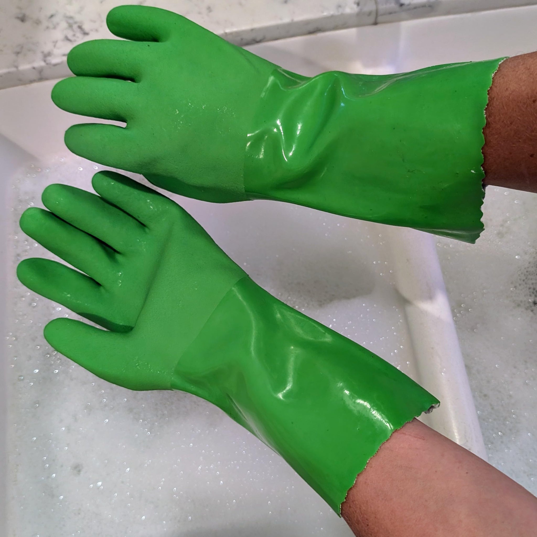 Star Kitchen & Home True Blues Ultimate Green Household Cleaning Gloves (Small)