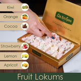 Mixed Fruit Turkish Delight - Assorted Lokum Candy Box, Traditional Turkish Sweets, Gourmet Arabic Candy Gift, Delicias Turcas, 17.6 oz (500g)