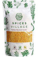 Spices Village Yellow Mustard Seeds, Whole Mustard Seeds for Pickling, All Natural & Dry Mustard Seasoning, 8 Ounces, Great for Culinary - Kosher