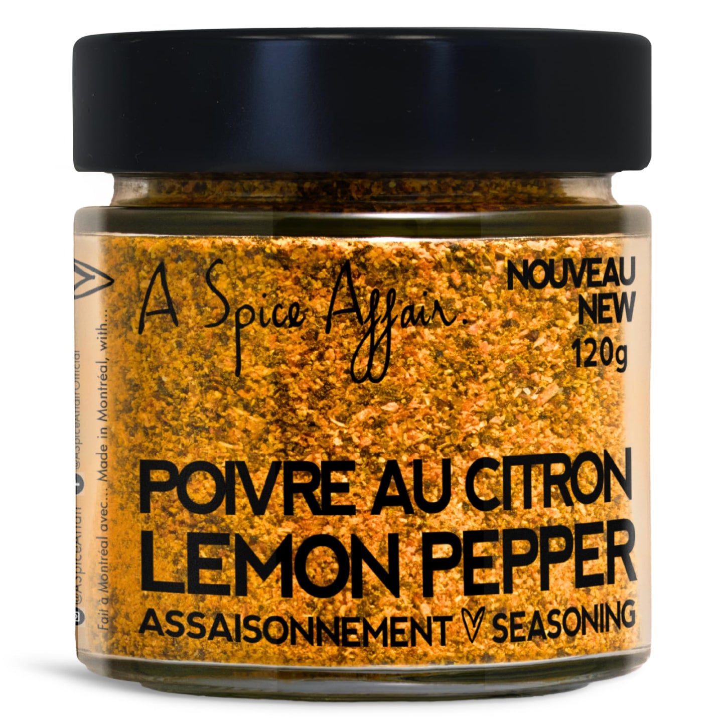 A Spice Affair’s Lemon Pepper Seasoning | Bright, Zesty & Peppery Citrus Blend | All-Natural, Non-GMO, Filler-Free | Perfect for Chicken, Seafood