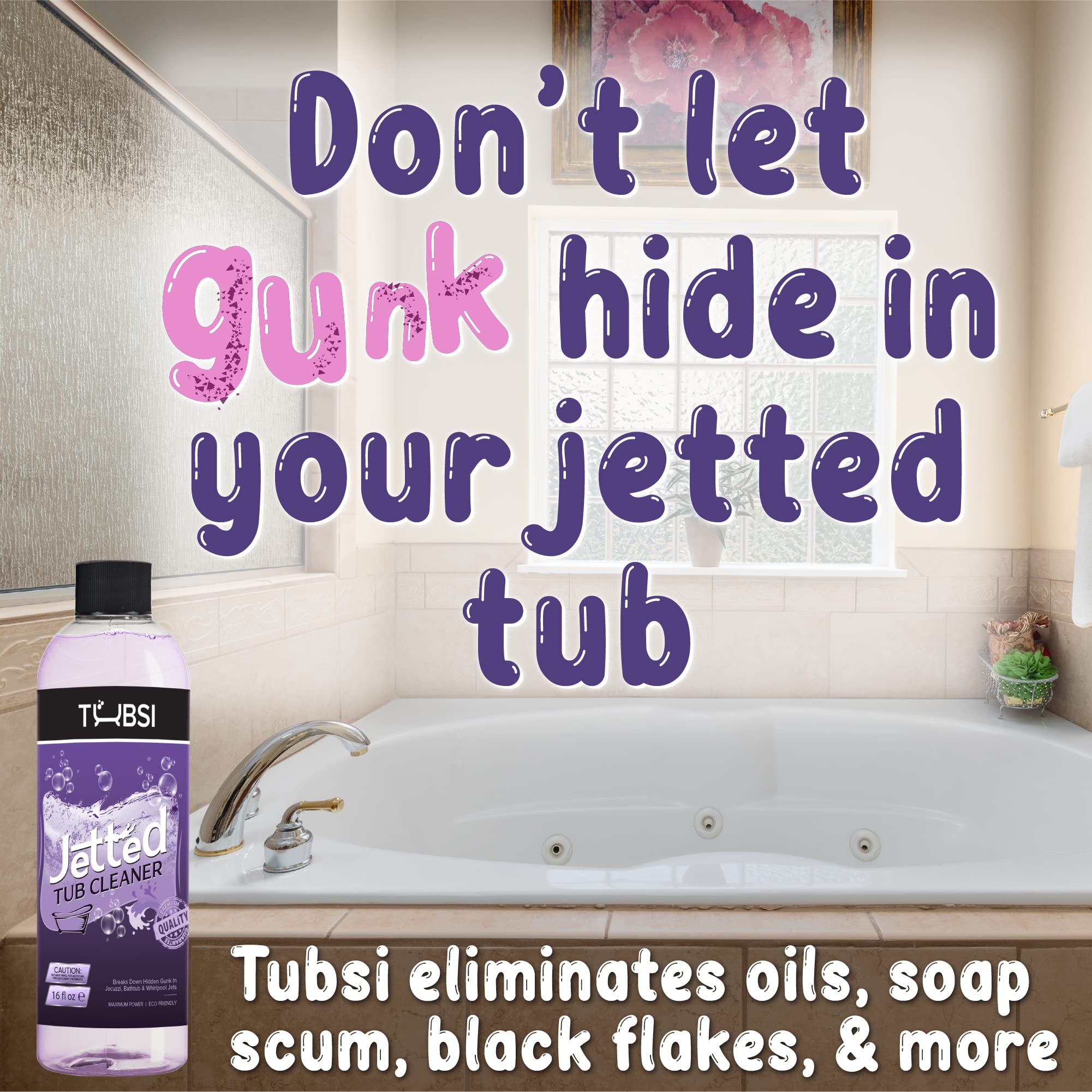 MAXTITE Tubsi Jetted Tub Cleaner - 1 Gallon - Supercharged Cleaning Action for Hidden Gunk in Jetted Bathtubs and Whirlpool Jets - Biodegradable
