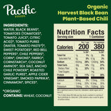 Pacific Foods Organic Harvest Black Bean Chili, Plant Based, 16.5 oz Can