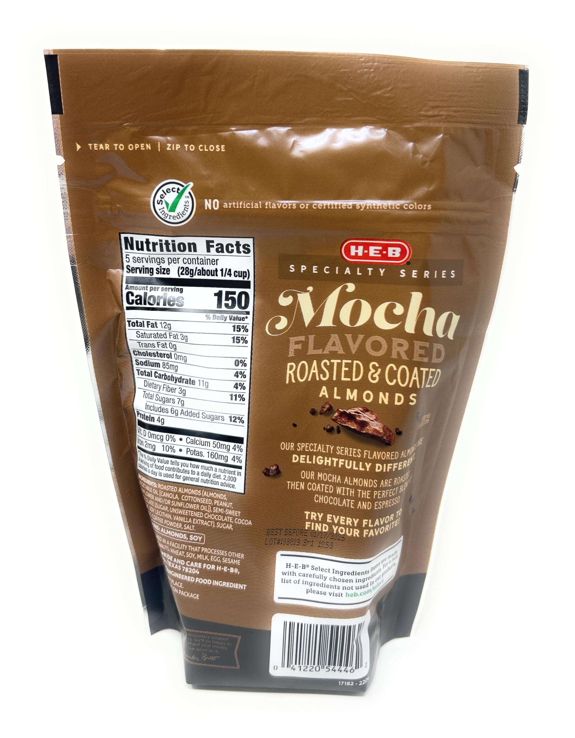 H?E?B Mocha-Flavored Roasted Almonds 5oz - 1 bag