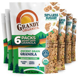 Grandy Organics Ancient Grain Granola Clusters - Certified Organic & Gluten Free - 6g Protein - Non GMO & Vegan - Ancient Grains, Oats, Seeds & Quinoa