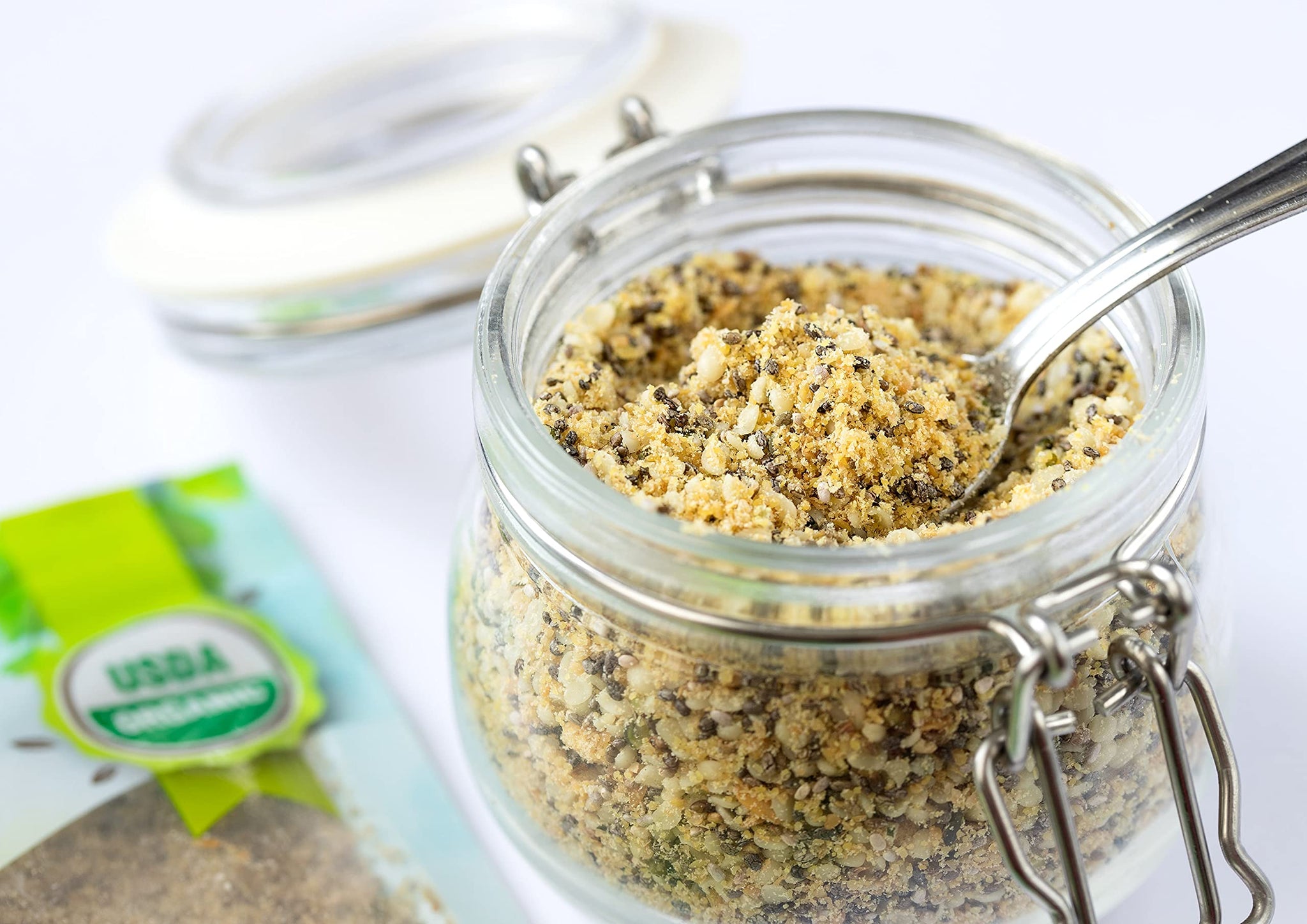 Food to Live Organic FiberFull Flax, Hemp and Chia Seeds Blend, 10 Pounds with Cold-Milled Flax, Non-GMO, Bulk. Rich in Omega 3 and Fiber. Perfect
