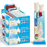 Snack Break Coconut Wafer Rolls, Crispy Rolled Wafer Cookies with Coconut Coating, Individually Wrapped On-the-Go Snack, 24 Count (Pack of 3)