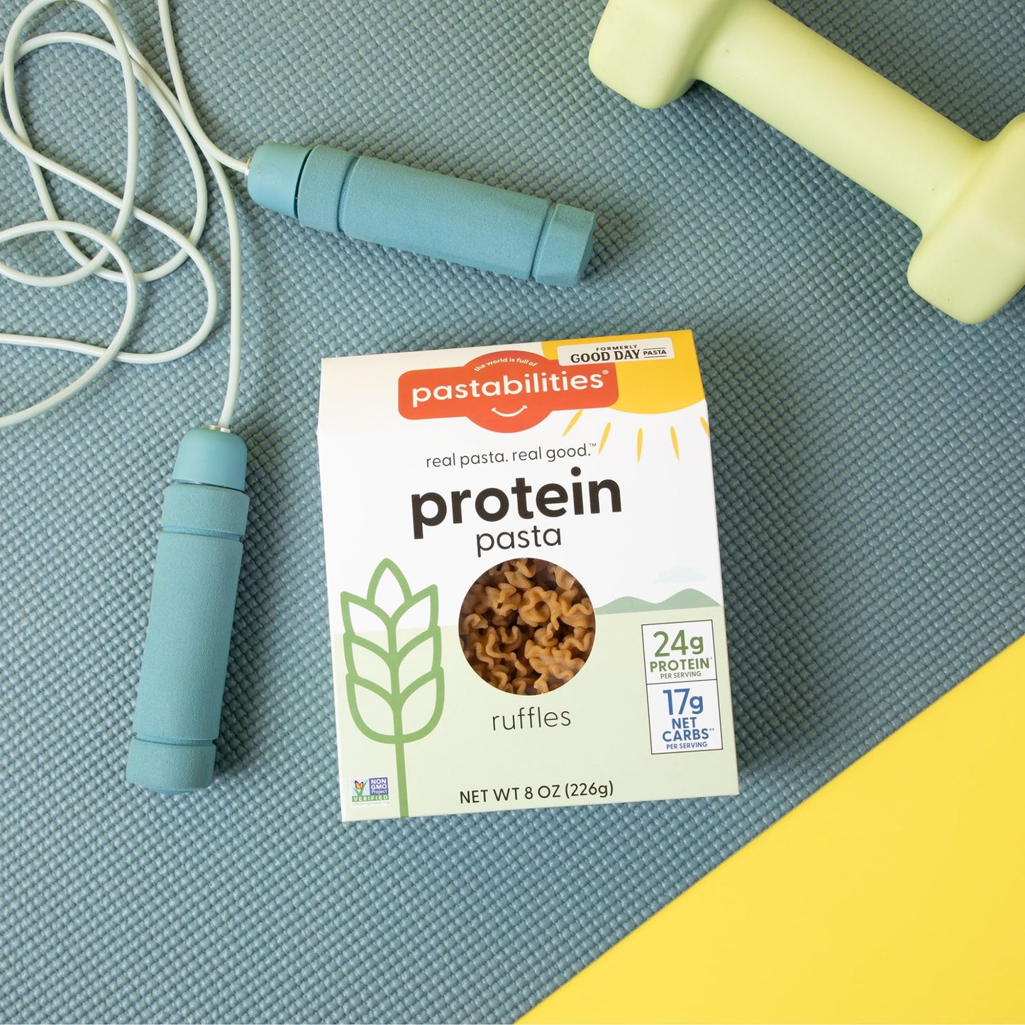 Pastabilities, Protein Pasta, Ruffles - 24g Protein & Low Carb, 17g Net Carbs - High Protein, Delicious Taste & Texture Non-GMO Plant-Based Pasta