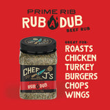 Chef J's BBQ Provisions Prime Rib Rub a Dub, Beef Rub, 7 oz