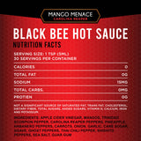 Black Bee Mango Menace Hot Sauce with Carolina Reaper - Limited Small Batch Special Reserve Extreme Heat Sauce with Fresh Mango & Fire Roasted
