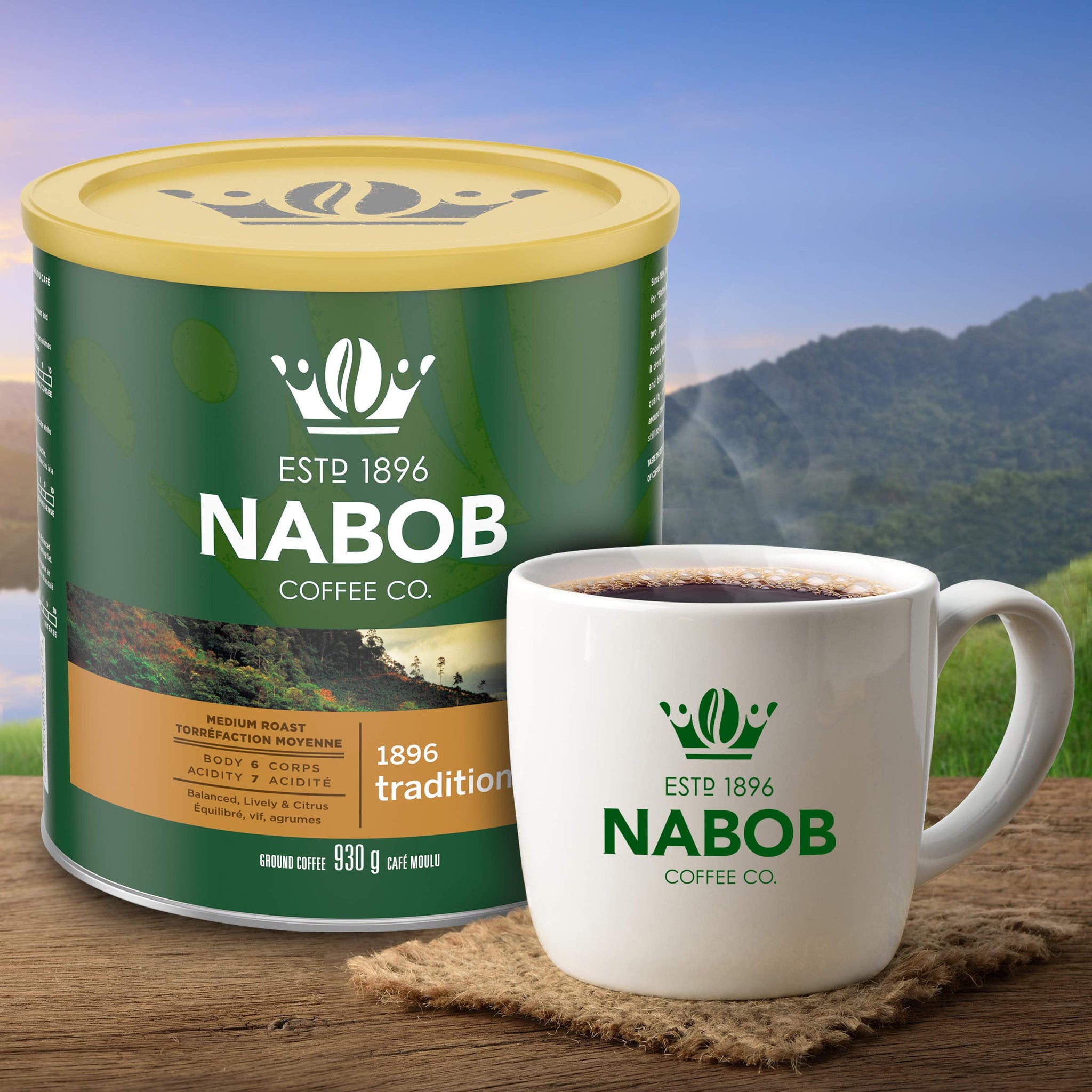Nabob Traditional Fine Grind Coffee (930g / 2lbs) Made in Canada