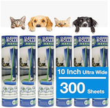 Leo 10-Inch Wide Lint Roller Refills, 6 Rolls with 50 Sheets Each (300 Sheets Total), Extra Sticky for Pet Hair, Carpet & Floor Cleaning