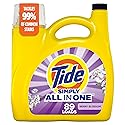 Tide Simply All-In-One Liquid Laundry Detergent, Berry Blossom Scent, 89 Loads, 117 fl oz