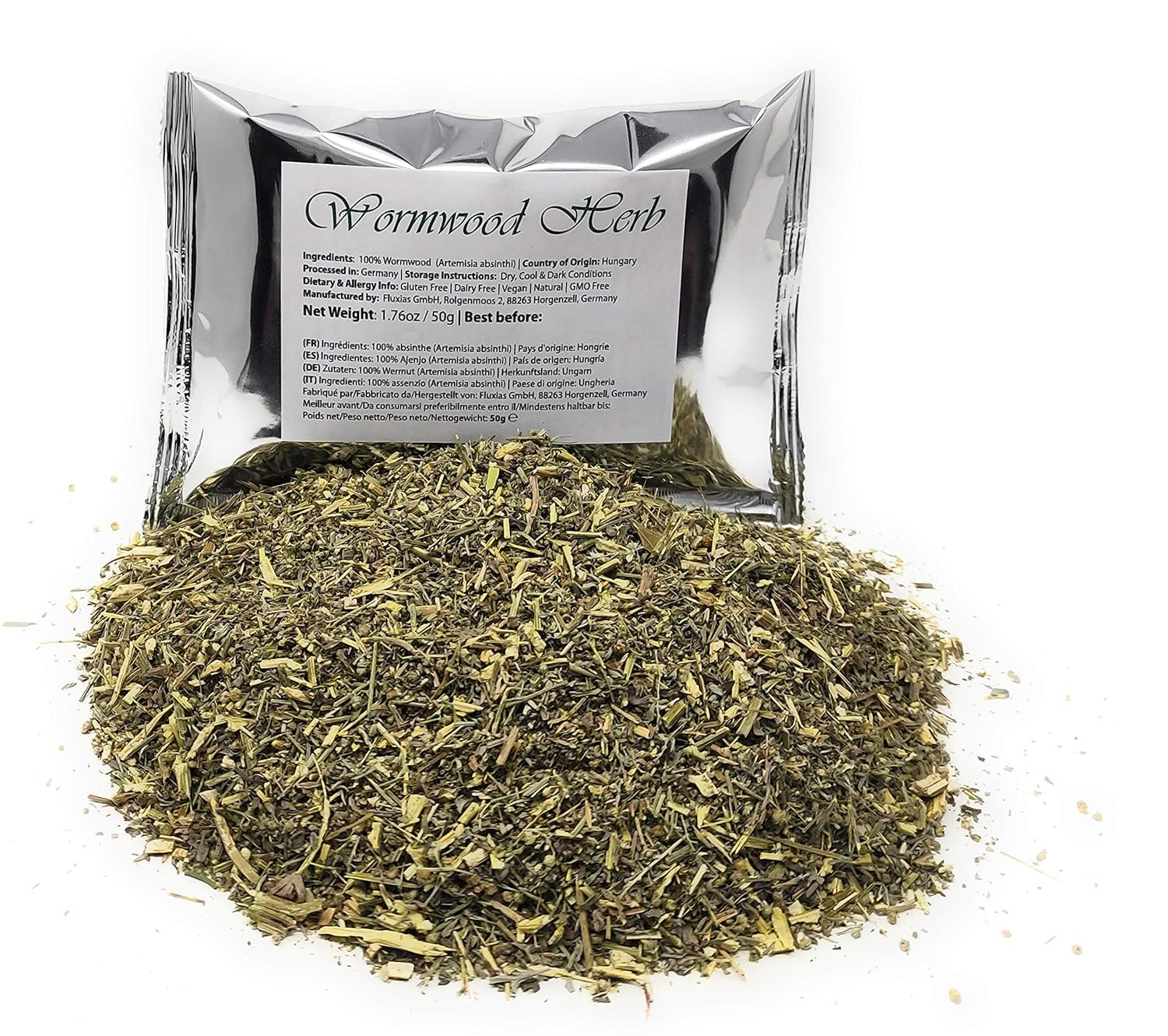 Wormwood Herb - Used In Absinthe - Flavoring For Spirits And Wines, Including Bitters, Vermouth And Pelinkovac - Ingredients: 100% Natural Wormwood